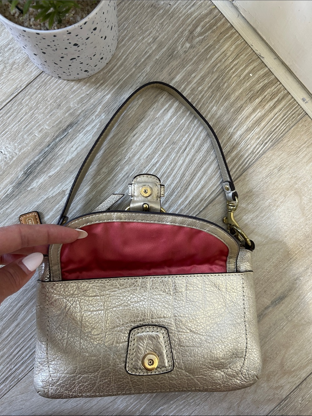 Coach Vintage Metallic Leather Mini Bag - Picture 10 of 13